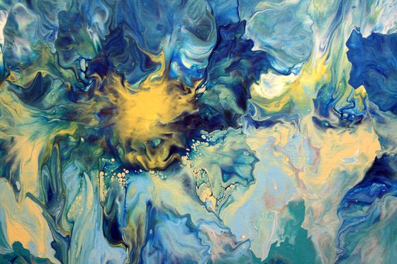 Blue Happiness Extra Large Abstract Painting