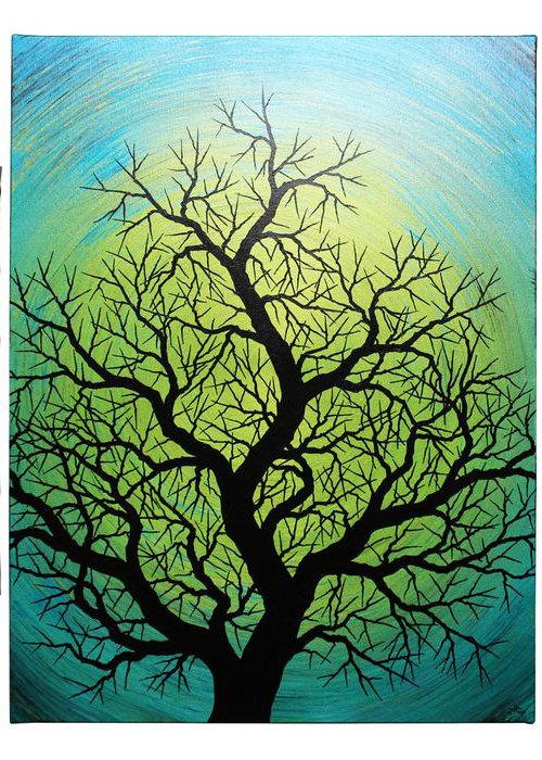 Aurora borealis tree by Jonathan Pradillon