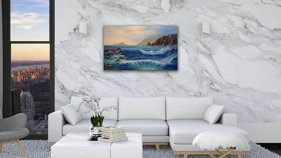 Seascape Sea Trap - sea painting, original painting, handmade artwork