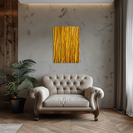 Hand-painted Yellow Gold