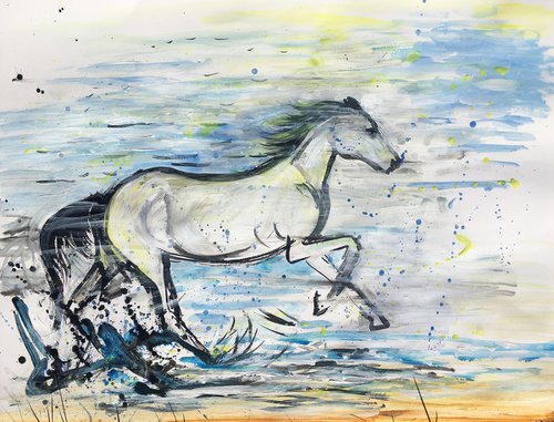 Beach horse 2 by René Goorman