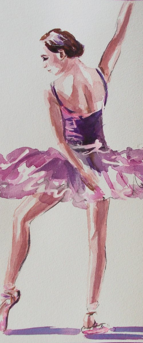 Ballerina  Watercolor Series by Antigoni Tziora