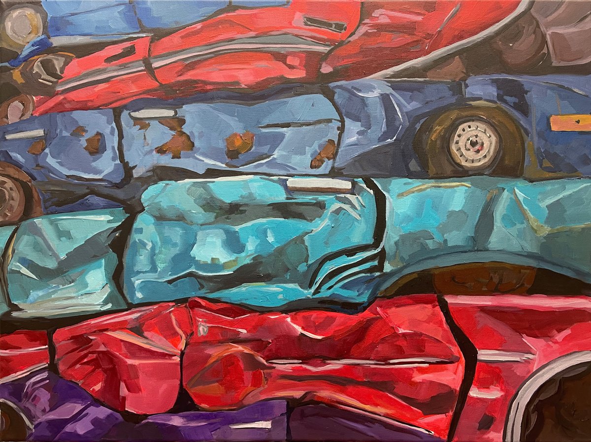 Past Life Of A Car By Ulli Schmitt, 31 X 24, Artwork For Sale On Artfinder