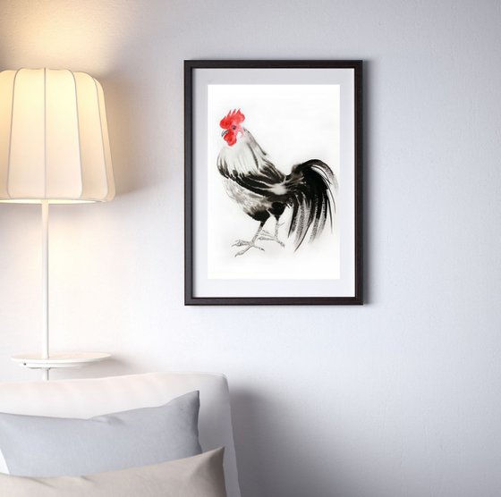 Strutting - Rooster -  Rooster Chinese Painting