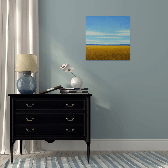 Summer Gold Field - Blue Sky Landscape