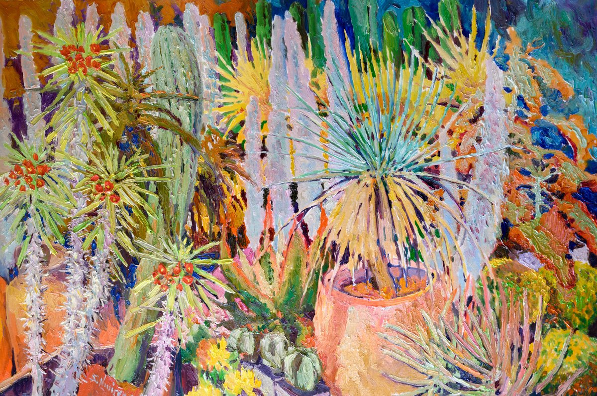 Cactuses And Succulents By Suren Nersisyan, 48 X 30, Artwork For Sale On Artfinder