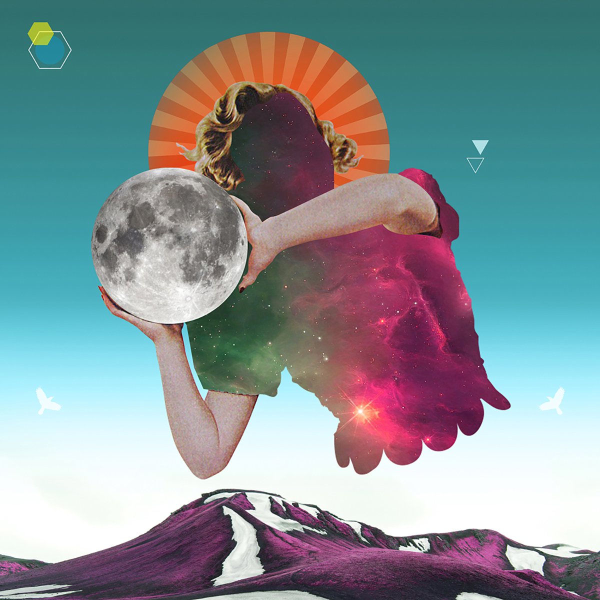 Surrealistic Portrait Giclee Print By Mo Awwad, 17 X 17", Euphoria, Original Artwork