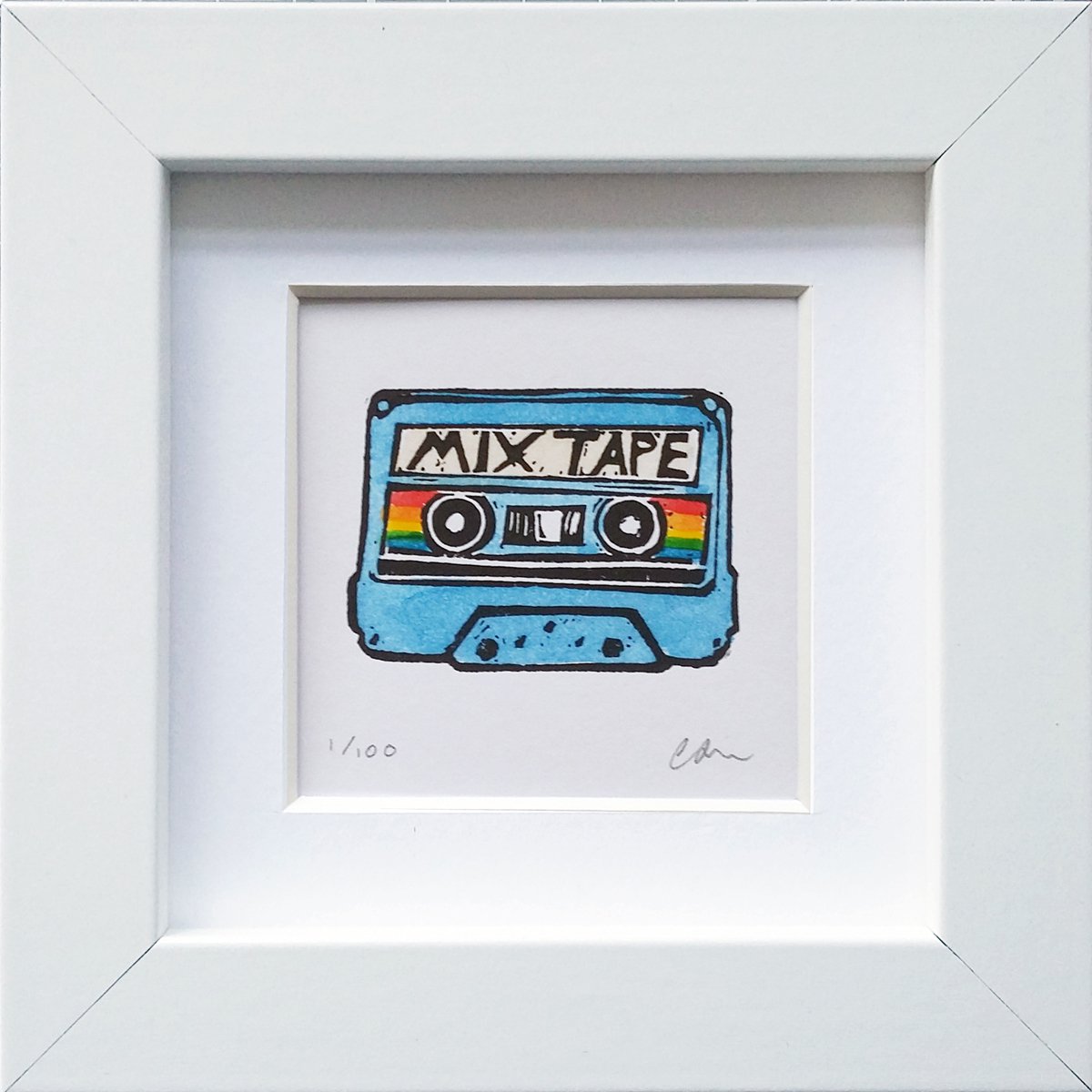 Tiny tapes - Blue Mix Tape by Carolynne Coulson