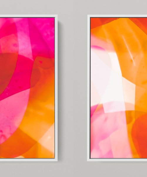 META COLOR VII - PHOTO ART 150 X 75 CM FRAMED DIPTYCH by Sven Pfrommer