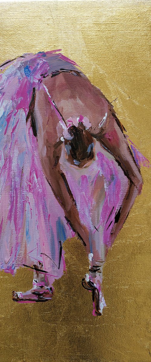 Backstage 8 - Ballerina   Painting on Canvas by Antigoni Tziora