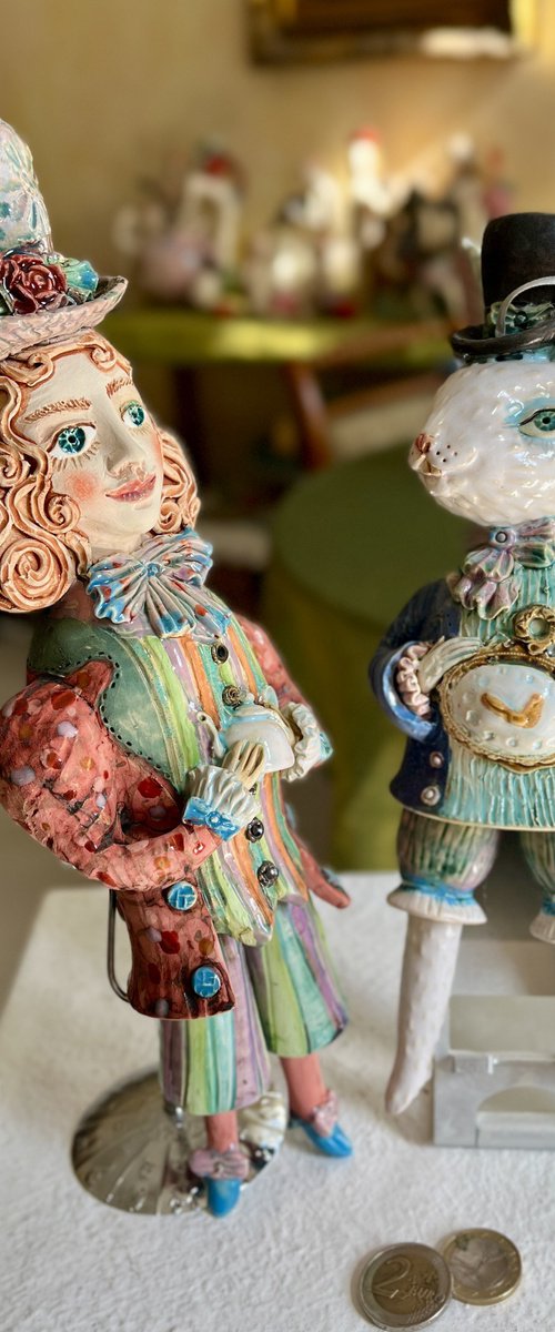 Hatter with the Rabbit, time for a tea. by Elya Yalonetski