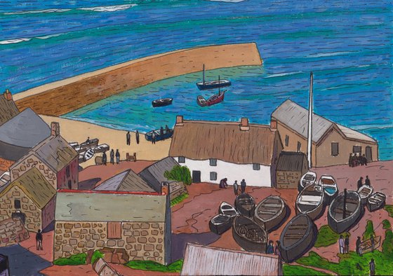 "Sennen Cove"  (After Laura Knight)