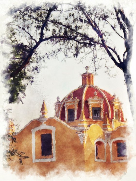 San Pedro Cholula/XL large original artwork