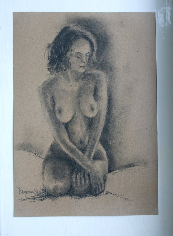 Female Figure 31 Charcoal Sketch