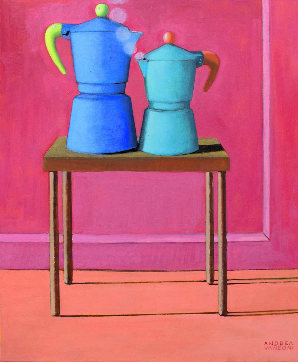 Impressionistic Still Life Oil Painting By Andrea Vandoni, 24 X 29, Males And Females - 12, Original Artwork