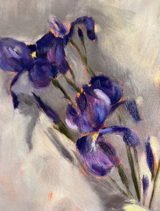 Irises at Dusk