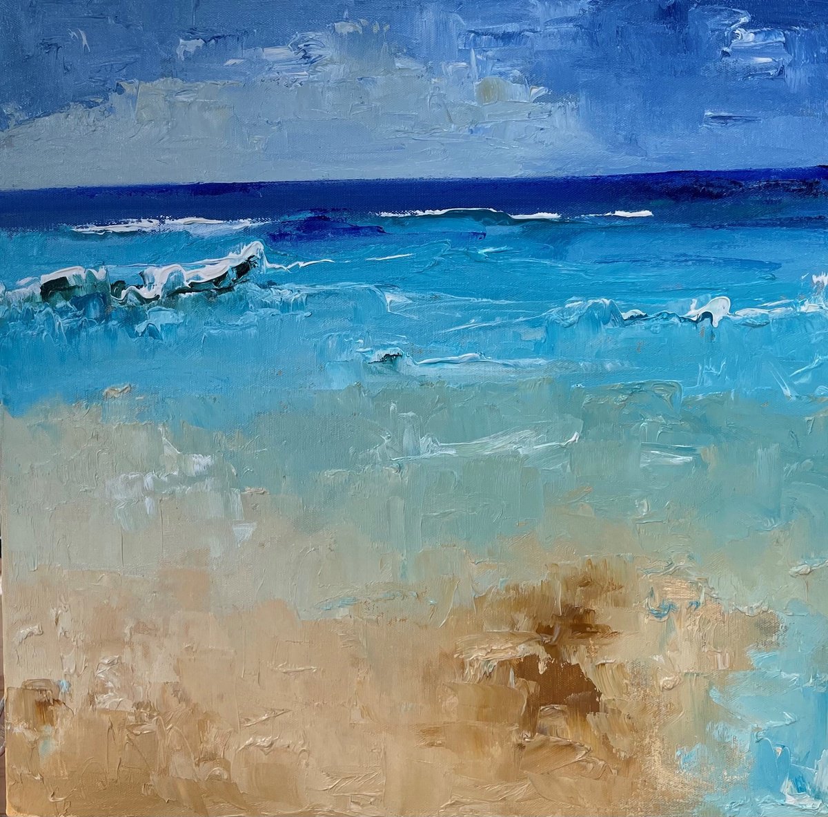 The Wave By Ann Palmer, 18 X 18, Artwork For Sale On Artfinder