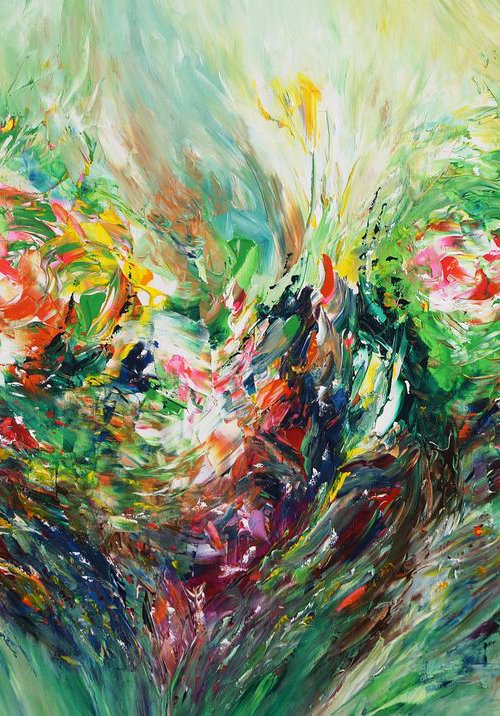 Abstraction Green M 2 by Peter Nottrott