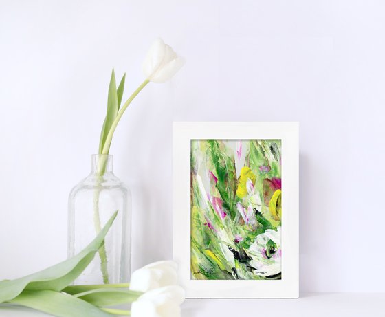 Floral Jubilee 32 - Framed Floral Painting by Kathy Morton Stanion