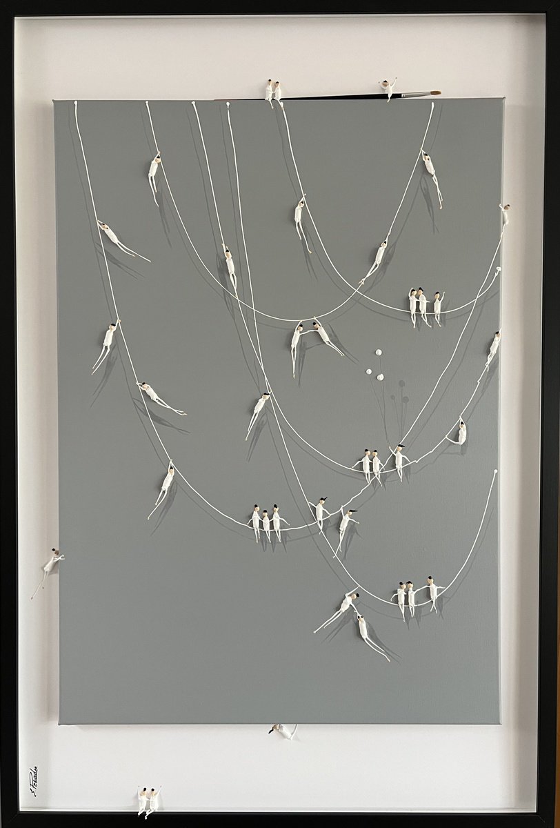 Abstract Portrait Acrylic Painting By Eka Peradze, 21 X 29, Freedom People Eka Peradze, Original Artwork