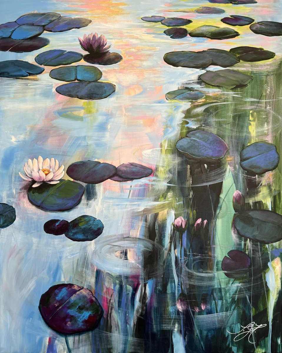 My Love For Water Lilies 5 by Sandra Gebhardt-Hoepfner