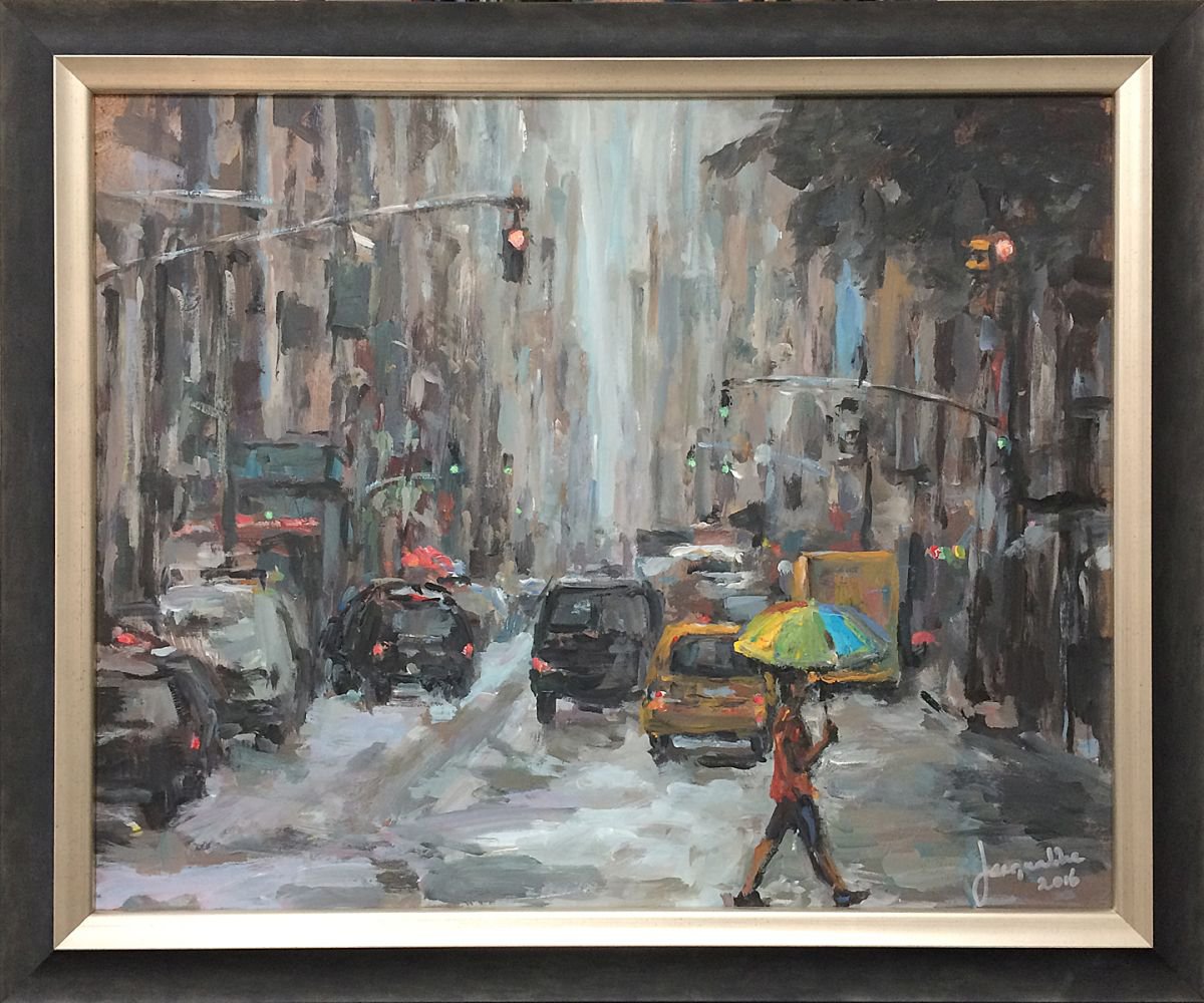 NYC on a rainy day by Jacqualine Zonneveld
