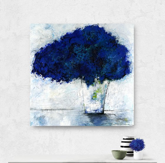 Blue Flowers In Vase