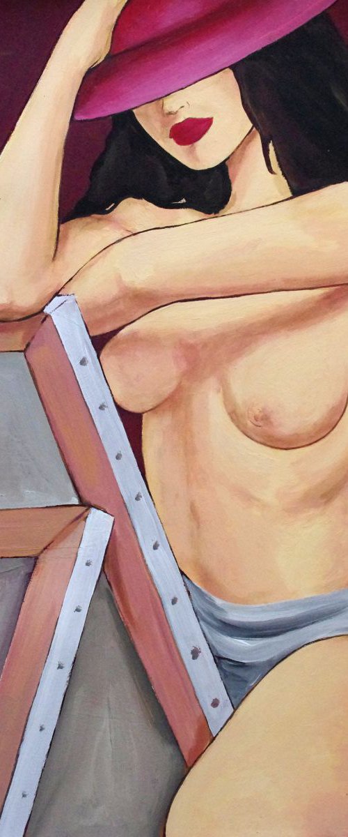"Model" - nude, erotic, Contemporary Art, figurative by Joel Imen