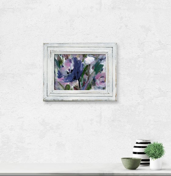 Shabby Chic Dream 8 - Framed Floral Painting by Kathy Morton Stanion