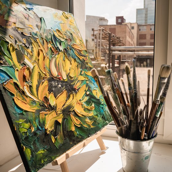 Sunflower Field Oil Painting