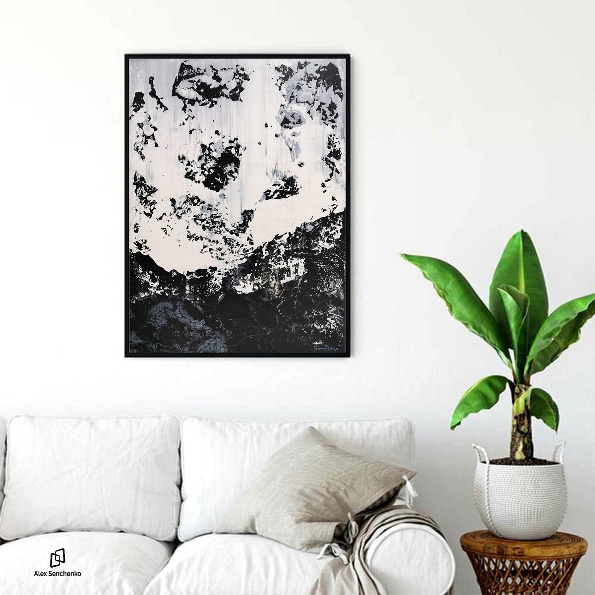 Abstract Acrylic Painting By Alex Senchenko, 24 X 31, Abstract 2277, Original Artwork