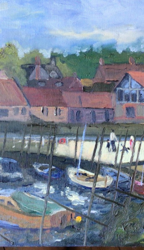 Blakeney on the Norfolk coast, oil painting by Julian Lovegrove Art