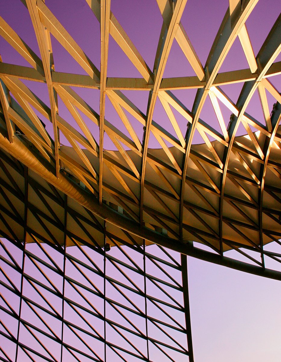 Abstract Cityscapes Photograph By William Dey, 21 X 26", Under A Purple Sky, Original Artwork