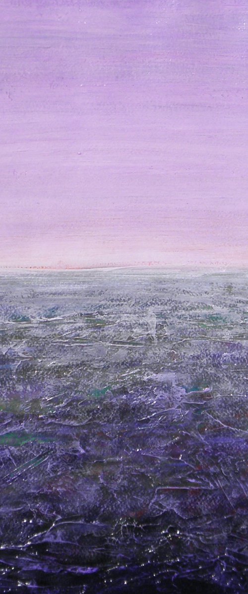 Mauve and violet abstract landscape Affordable art for decoration Home design by Fabienne Monestier