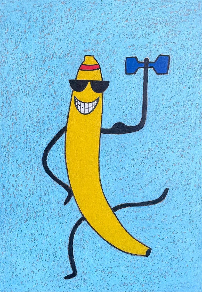 Mister Banana love gym by Ann Zhuleva