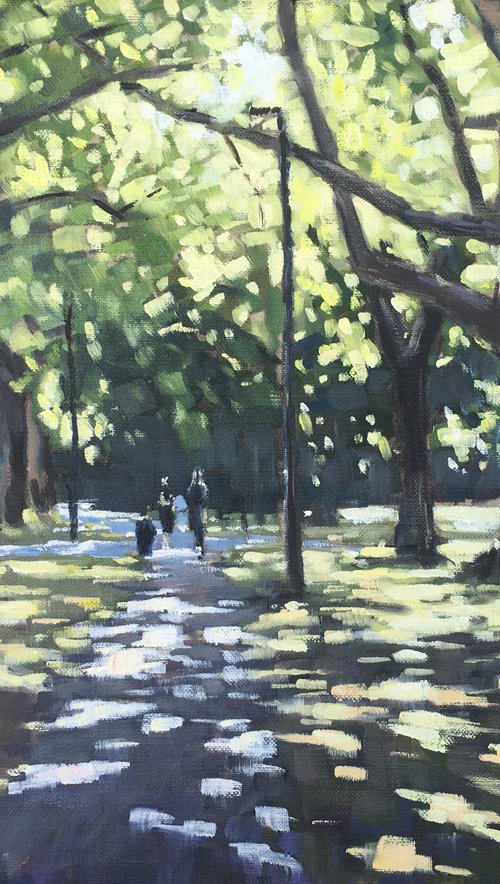 Shady path, Wandsworth Common by Louise Gillard