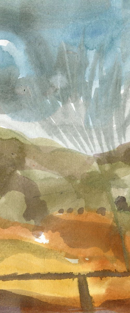 Landscape #30, Fells, Autumn by Elizabeth Anne Fox