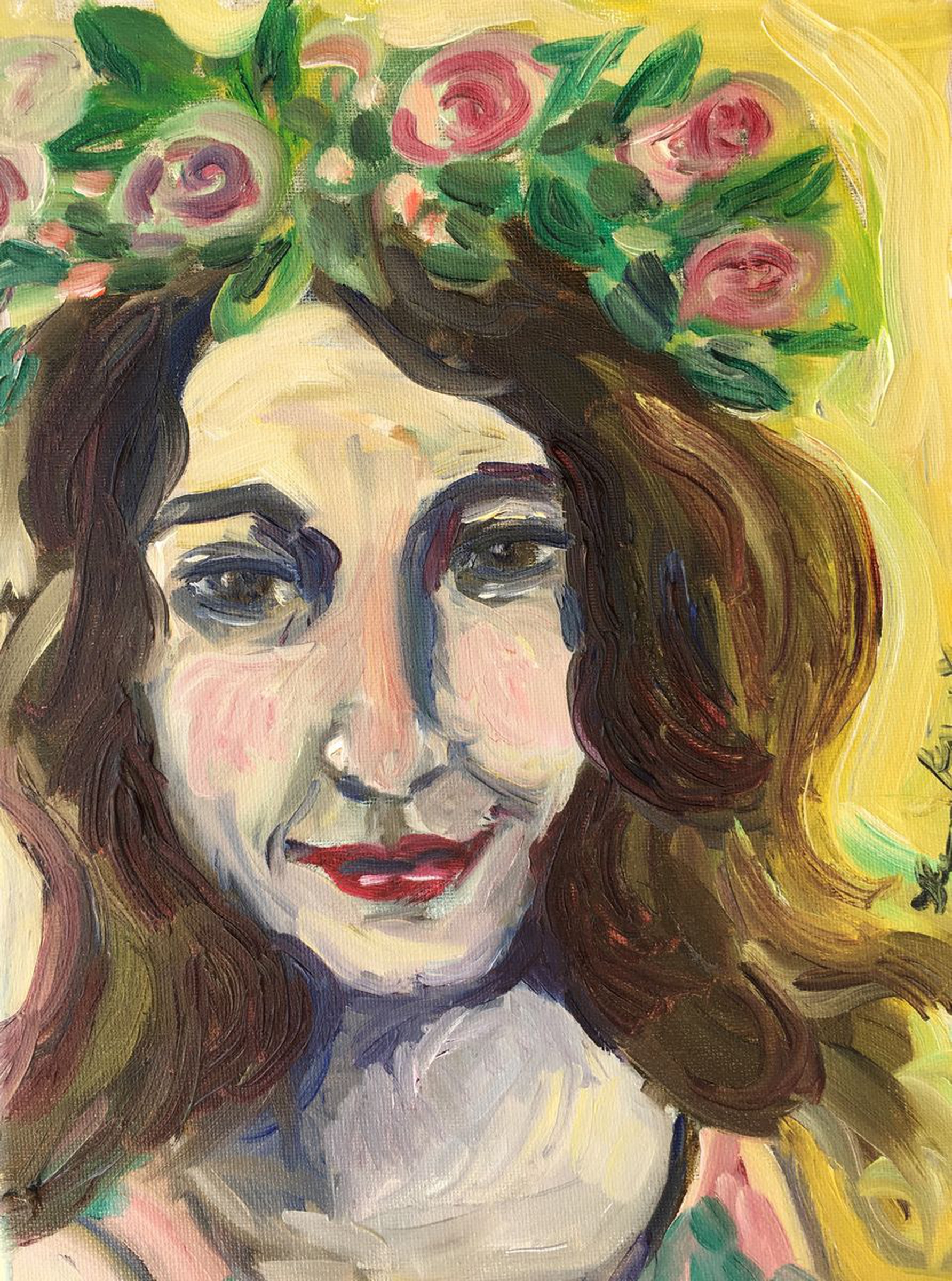 Girl With Flowers In Her Hair By Lydia Knox Artfinder