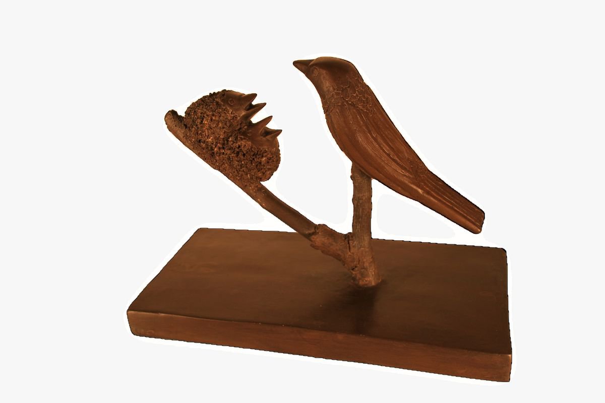 Siro' | Original  Sculpture | Feeding Time | 30 X 23Cm | Artwork For Sale On Artfinder
