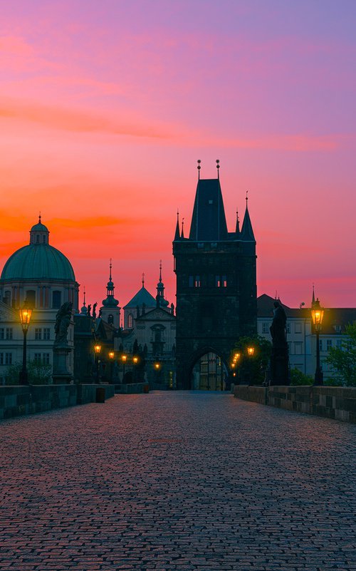 Silent Sunrise Over Prague by Nick Psomiadis