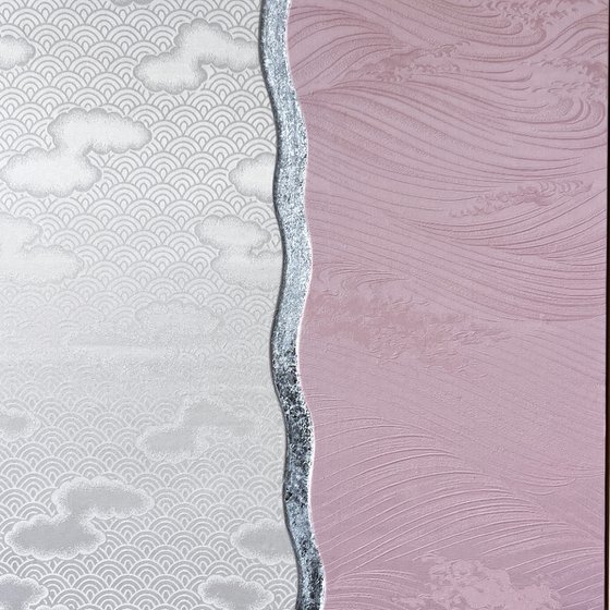 Pink waves ~Endlessness~ (Kimono Upcycled)