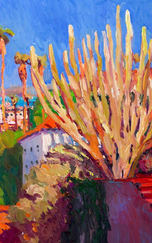 Cactus and Red Steps by Suren Nersisyan