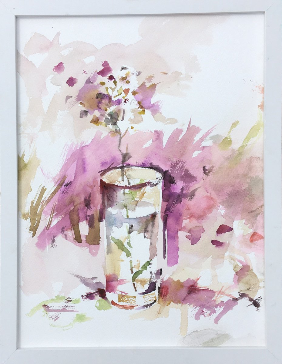 Impressionistic Botanical Watercolour By Guy Pickford, 12 X 16, Fresh Flowers, Original Artwork