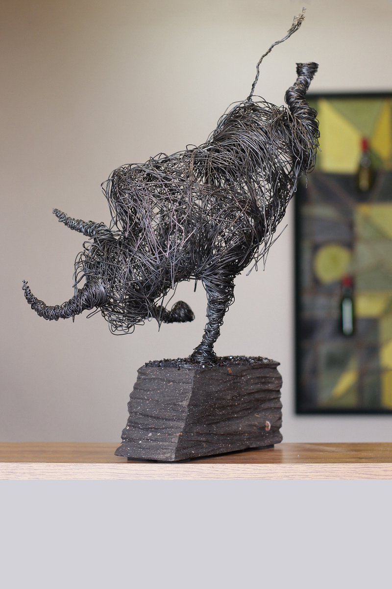 Abstract Animal Sculpture By Karen Axikyan, 15 X 20", Expression, Original Artwork