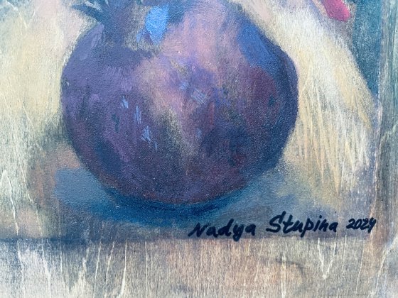 Still life with pomegranate