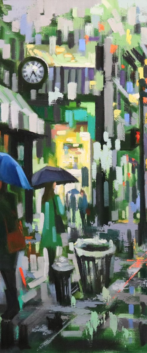 Fifth Avenue in Rain by Chin H Shin