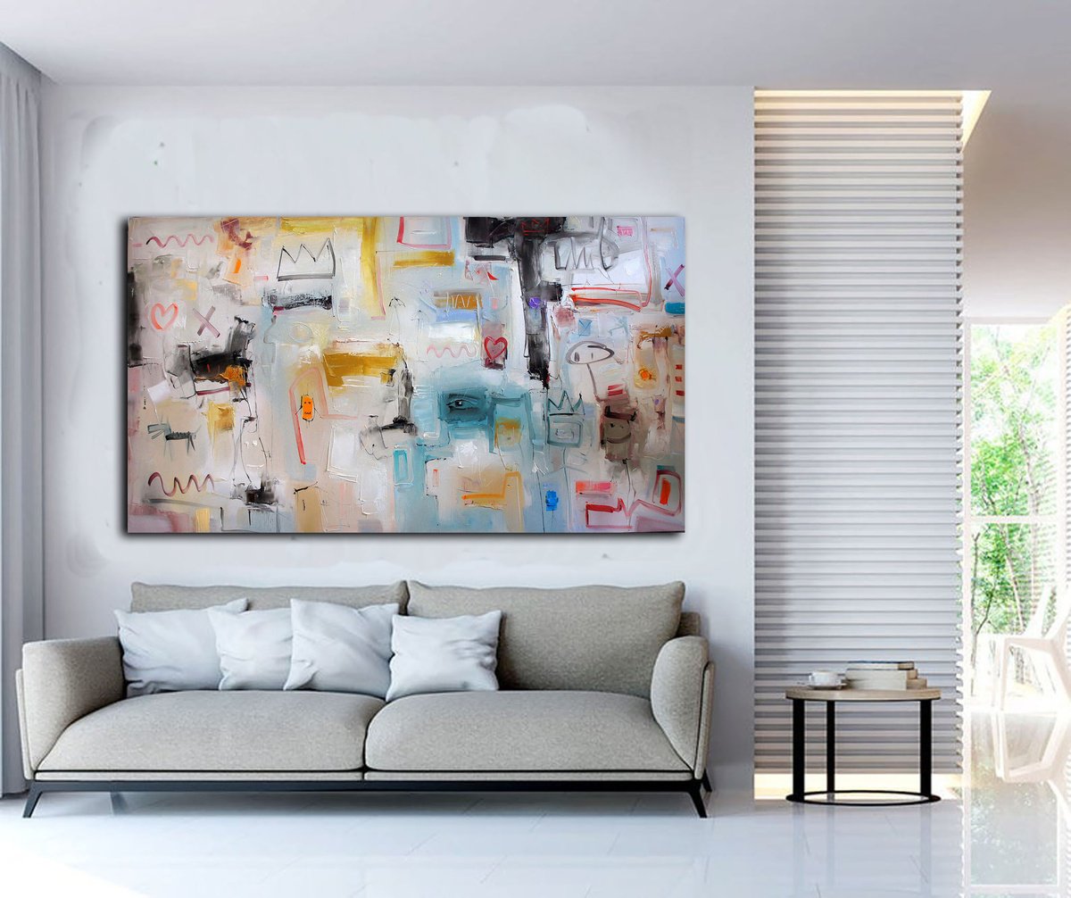 Urban And Pop Oil Painting , Street Twall By Stanislav Lazarov, 59 X 33, Artwork For Sale On Artfinder