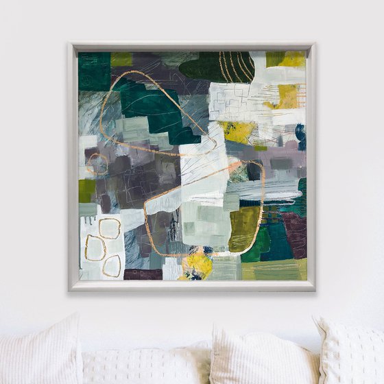 Buoyed Up - Framed Abstract Painting
