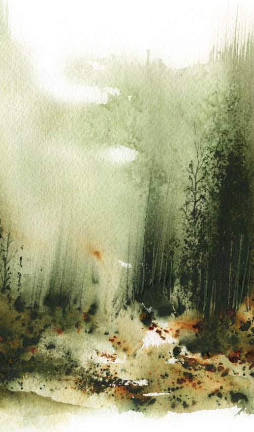 Places IX - Watercolor Forest by ieva Janu