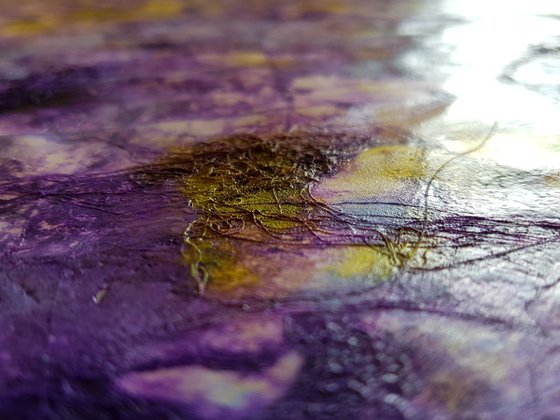 Purple shines (n.271) - 85 x 65 x 2,50 cm - ready to hang - acrylic painting on stretched canvas
